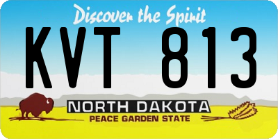 ND license plate KVT813