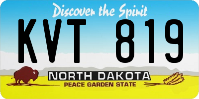 ND license plate KVT819