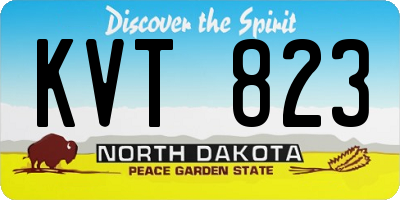 ND license plate KVT823
