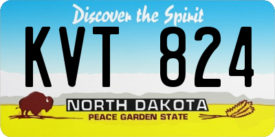 ND license plate KVT824
