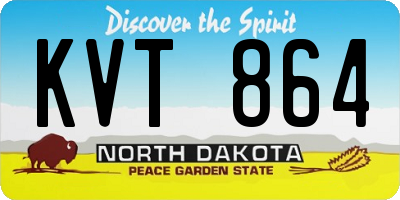 ND license plate KVT864