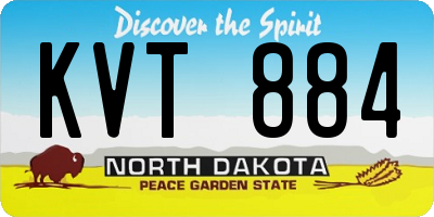 ND license plate KVT884