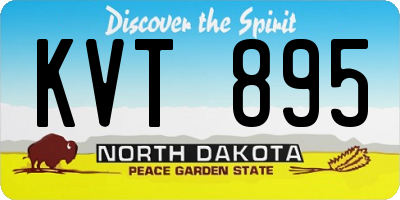 ND license plate KVT895