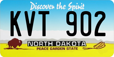 ND license plate KVT902