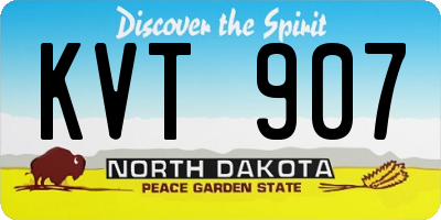 ND license plate KVT907