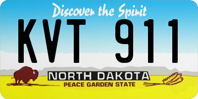 ND license plate KVT911