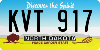 ND license plate KVT917
