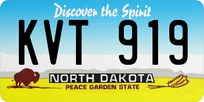 ND license plate KVT919