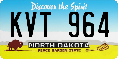 ND license plate KVT964