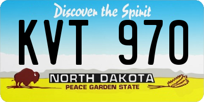 ND license plate KVT970