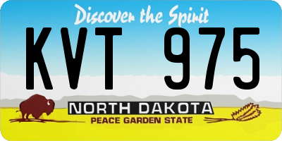 ND license plate KVT975