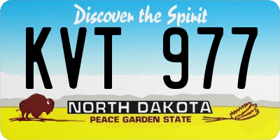 ND license plate KVT977