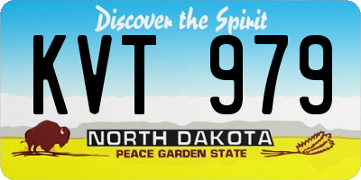 ND license plate KVT979