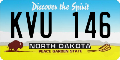 ND license plate KVU146