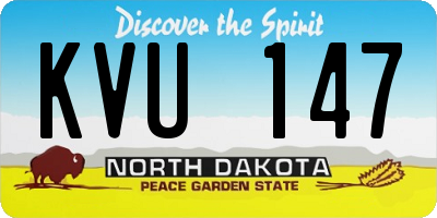 ND license plate KVU147