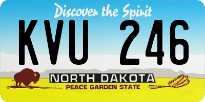 ND license plate KVU246