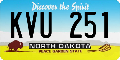 ND license plate KVU251