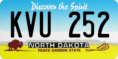 ND license plate KVU252