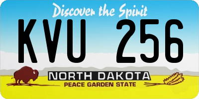 ND license plate KVU256