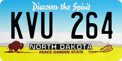 ND license plate KVU264