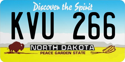 ND license plate KVU266