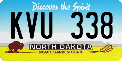 ND license plate KVU338