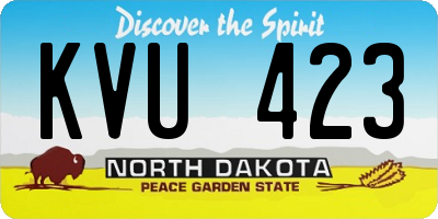ND license plate KVU423