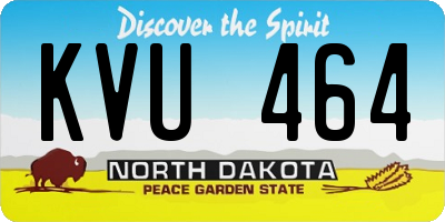 ND license plate KVU464