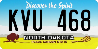 ND license plate KVU468
