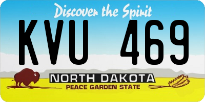 ND license plate KVU469