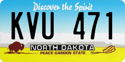 ND license plate KVU471