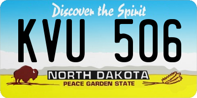 ND license plate KVU506