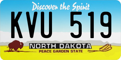ND license plate KVU519