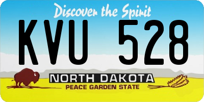 ND license plate KVU528