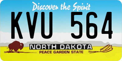 ND license plate KVU564