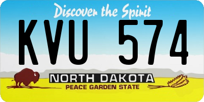 ND license plate KVU574