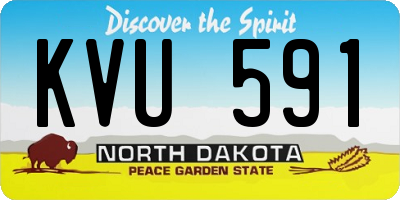 ND license plate KVU591