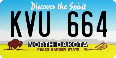 ND license plate KVU664