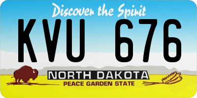 ND license plate KVU676