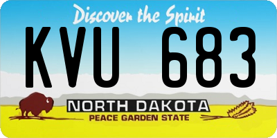 ND license plate KVU683