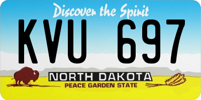 ND license plate KVU697