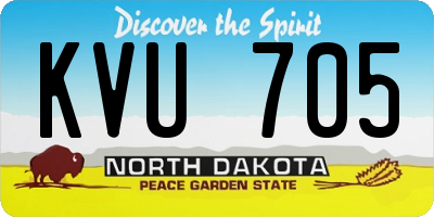ND license plate KVU705