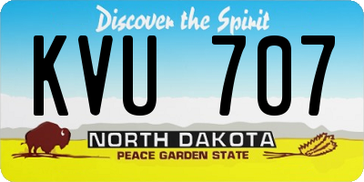 ND license plate KVU707