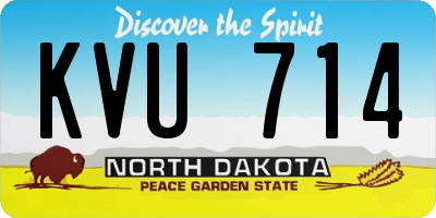 ND license plate KVU714