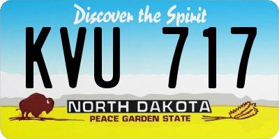 ND license plate KVU717