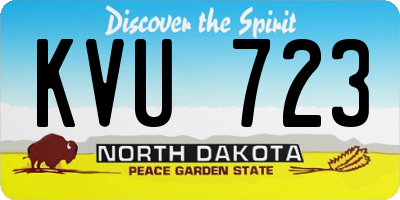 ND license plate KVU723