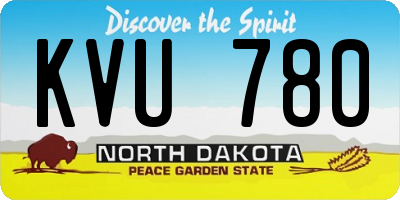 ND license plate KVU780