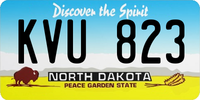 ND license plate KVU823