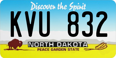 ND license plate KVU832