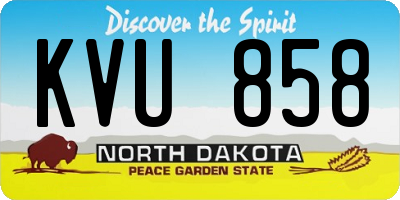 ND license plate KVU858
